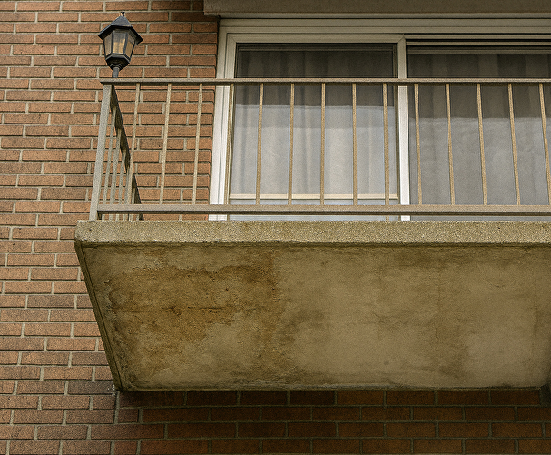 Onveilige betonnen balkons en galerijen vragen om snelle actie